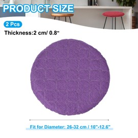 PATIKIL Stool Covers Round, 2 Pack Elastic Bar Stool Covers Washable Stool Cushion Slipcover Stretchy Bar Chair Seat Covers for 10-13 Inch Chair, Purple