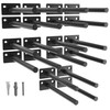 LEOPO Black 20 Pack-6 inch Floating Shelf Brackets, Hidden Shelf