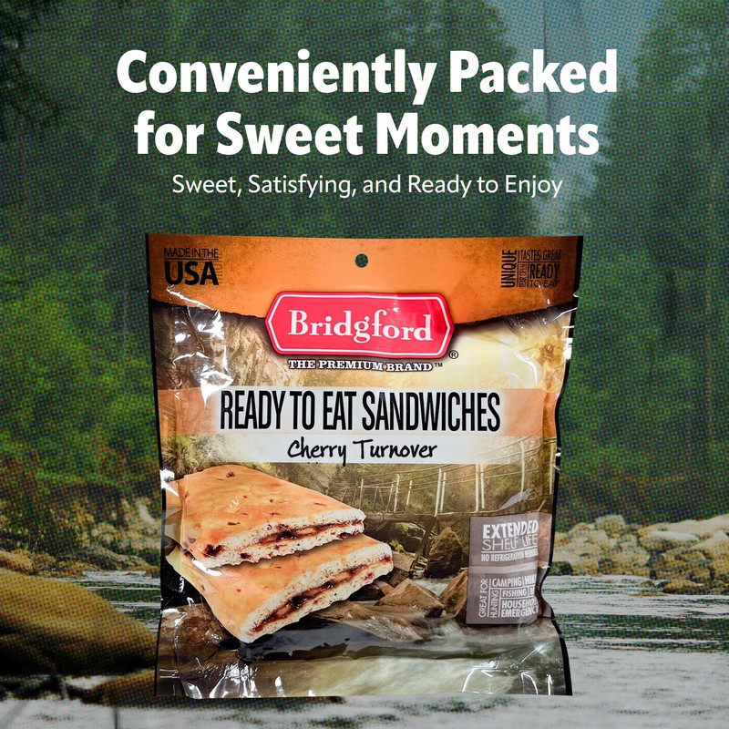 Bridgford Cherry Turnover - Shelf-Stable Survival Food Storage - 3