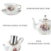 Sweejar Home Royal Ceramic Sugar and Creamer Set, 3 Piece