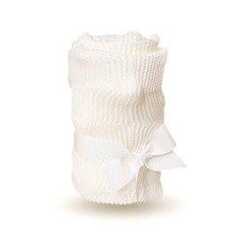 eYone Knitted Cellular Baby Blanket for Babies, Boy & Girl from Birth, (White, 75 * 100cm)