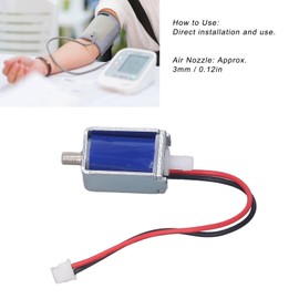 Mini Solenoid Valve, 2 Position 2 Way Normally Open DC 6V 0.24A Electric Solenoid Air Valve with Controller Switch, for Automatic Control (DC6V)