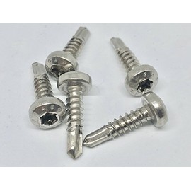 Drilling Screws 4.8 x 19 mm Stainless Steel A2 with Pan Head Self-Tapping DIN 7504 M TX 25 V2A Pack of 100