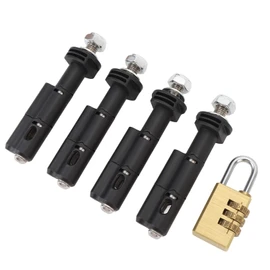 4Pcs Mounting Pins Compatible with MaxTrax MKII, Recovery Boards Traction Boards Mounting System, Lockable Theftproof Safety Mounting Pins Set