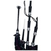 Scottish Full size Rosewood Bagpipe Mackenzie Silver Plain Mounts Black