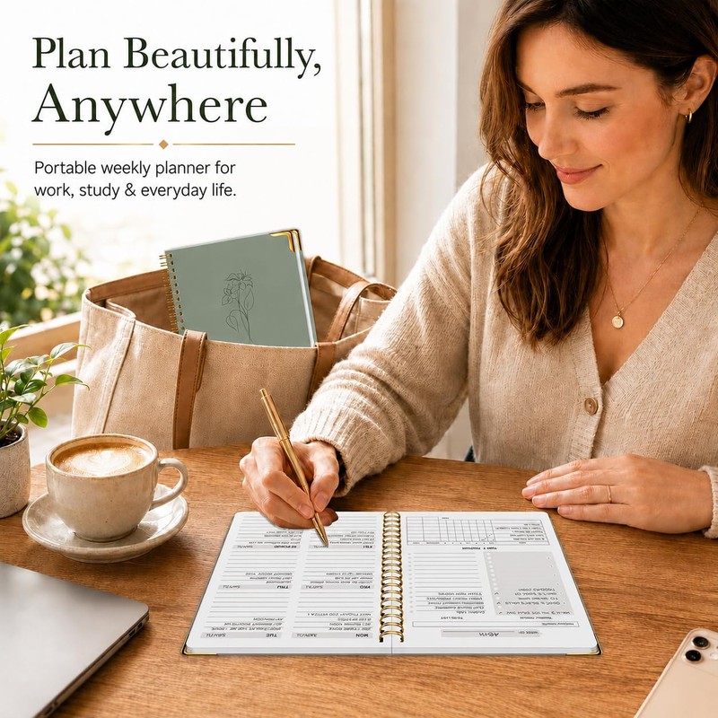 Undated Weekly Planner, Weekly To Do List Notebook with Habit