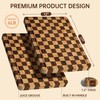 FYCTIO Wooden Cutting Boards for Kitchen, Checkered Cutting Board 1.2"