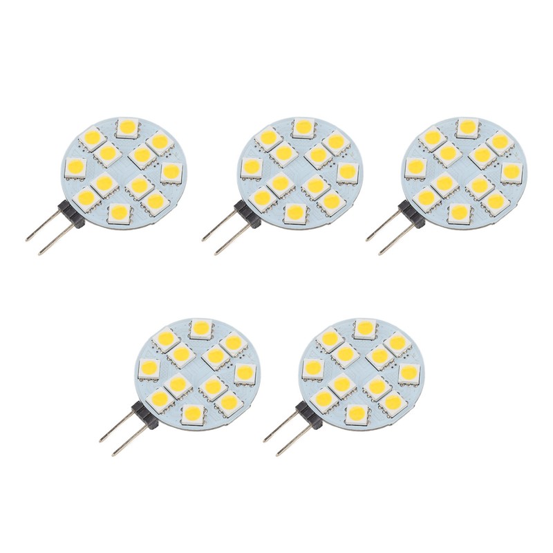 5pcs G4 LED Bulb 12V 2W Warm Light Energy Saving