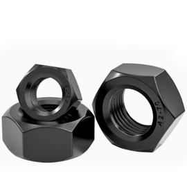 Instockbolts #8-32 Black Hex Nuts, Stainless Steel 304 (18-8) Black Coating Hex Nut, 100pcs