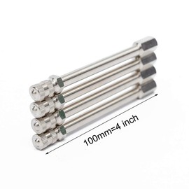 Tiziri 4xPCS 100mm 4inch Wheel Valve Extension Rod Extender Stem Caps for ATV RV Car Truck Tyre Tire 10cm Chrome