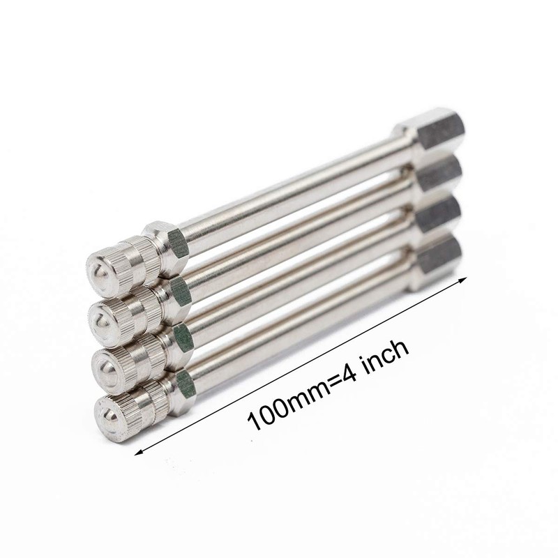 Tiziri 4xPCS 100mm 4inch Wheel Valve Extension Rod Extender Stem