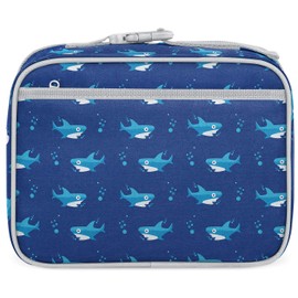 Simple Modern Kids Lunch Box for School | Reusable Insulated Lunch Bag for Toddler, Girl, and Boy | Meal Containers with Exterior & Interior Pockets | Hadley Collection | Shark Bite