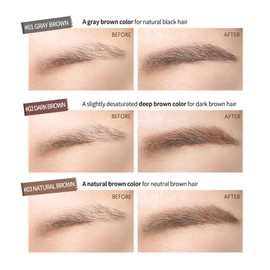 Peripera Speedy Skinny Brow Pencil, 03 Natural Brown
