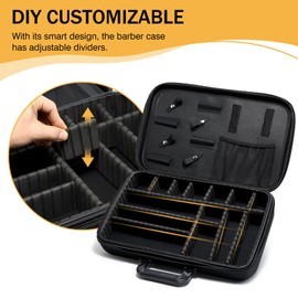MoyRetty Barber Bags for Clippers and Supplies, Large Size Travel Carrying Case for Barber, Hair Clips Scissors Cutting Tools Organizer, Professional Salon Supplies DIY Storage Kit for Stylist