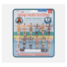 Drinking Buddies Party Pack Buddies Drink Markers Lot Of 12 And 1 Black Mrkr New