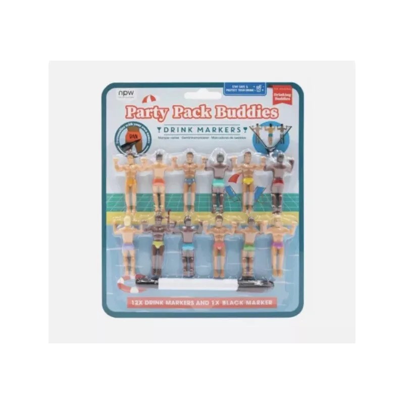 Drinking Buddies Party Pack Buddies Drink Markers Lot Of 12