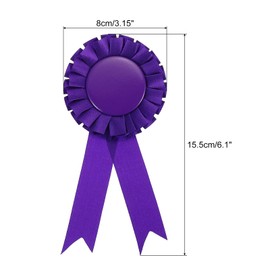 PATIKIL Blank Award Ribbon, 18 Pcs Honorable Prize Recognition Ribbon for DIY, Party, Wedding, Competition, Sport, Dark Purple