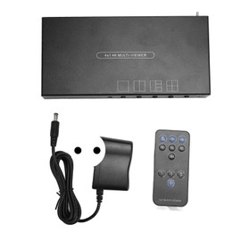 HD Multimedia Interface Multi Viewer Switch 4 Channel 4K HD Signal Transmission Multiviewer Splitter 100‑240V EU Plug