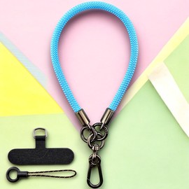 RATASK Wrist Strap Lanyard, Rope Lanyard Wrist Strap for Mobile Phones, Cameras, Keyring, Keychain,Mobile Accessory Pendant (7mm Thickness) (Light Blue)
