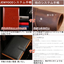 JEWYOCO 6 Hole Ring Schedule Book Cover with Refill Notepad, Card Storage, Notebook, Notebook Cover, Business Notebook, Loose Leaf Planner, Business Office Supplies, A5, Brown