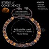 GT collection Brown Tiger Eye Bracelet for Men, Adjustable Double