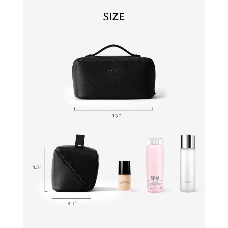 EACHY Travel Makeup Bag,Large Capacity Cosmetic Bags for Women,Waterproof Portable