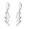 Pendientes Lightning Bolt de plata de ley con cierre de