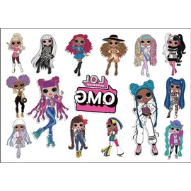 LOL Dolls Temporary Tattoos,4 Sheets 100+ Patterns Temporary Waterproof Removable, Birthday Party Bag Filler