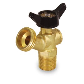 Midline Valve 68564 Boiler Drain Valve, with 1/4 Turn Butterfly T-Handle, 3/4 in. MIP Inlet x MHT Outlet, Brass, No Lead