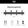 TOJ Living Wall Coat Rack, 30 cm, 8 Hooks, Coat