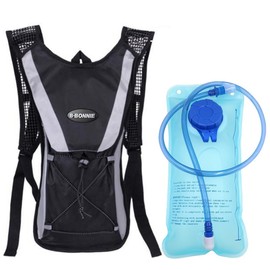 Monvecle Hydration Pack Water Rucksack Backpack Bladder Bag Cycling Bicycle Bike/Hiking Climbing Pouch + 2L Hydration Bladder Black