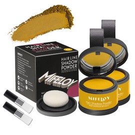 MIFELOY 2 Set Root Cover Up Powder, Blonde, Touch Up Hair Color for Grey, Instantly Coverage Dye for Thinning Grays Hairline, Roots Concealer for Beard Line Eyebrow, Shadow Conceals Hair Loss