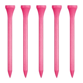 Zivisk Wooden Golf Tees 3-1/4" 100 Count 83mm Pink