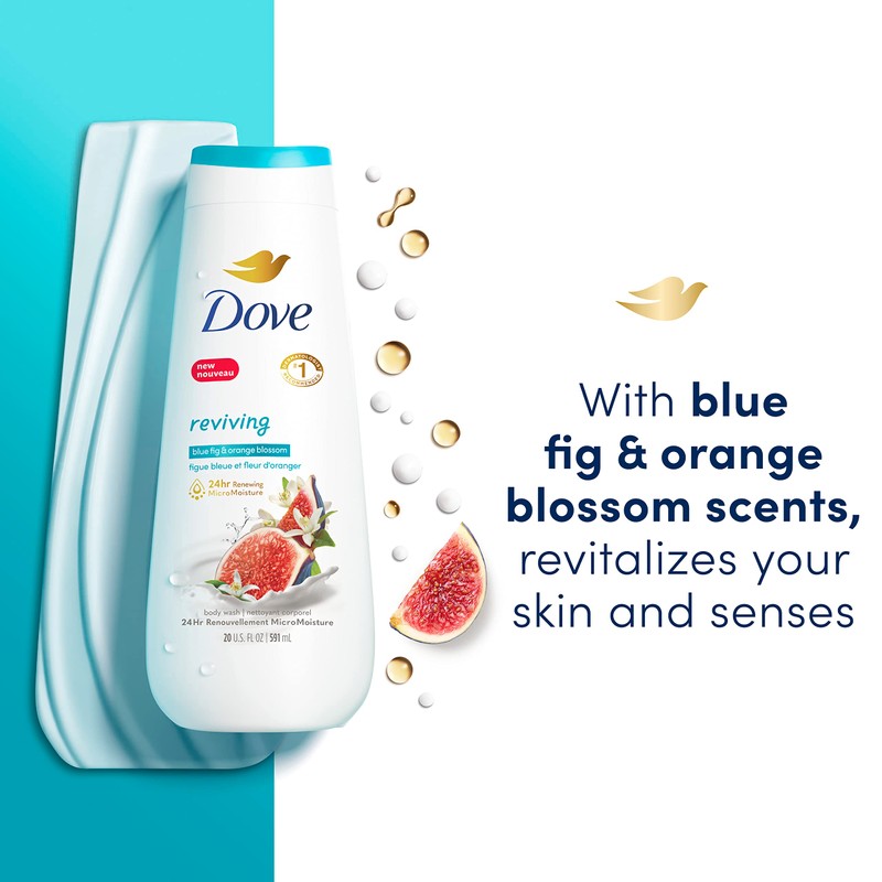 Dove Go Fresh Body Wash 100% Gentle Cleansers, Sulfate Free