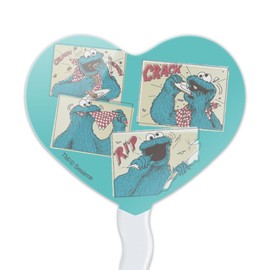 Sesame Street Cookie Monster Comic Heart Love Cupcake Picks Toppers Decoration Set of 6