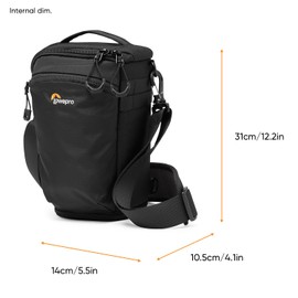Lowepro ProTactic TLZ 70 Slim AW III Toploader Camera Case for Mirrorless DSLR Vol. 4 L Dimensions 31 x 10.5 x 14 cm for Cameras with Attached Lens Mod. Shoulder Bag for Photographers / Videographers