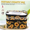 Ipetboom Sunflower Skincare Bag Makeup Bag Zipper Large Capacity Toiletry