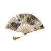 Dganli Women's Folding Fan, High Quality, Bamboo Ribs, Japanese Pattern,