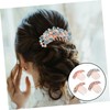 Didiseaon 4 Piece Set French Hair Clip Rhinestone Flower Metal
