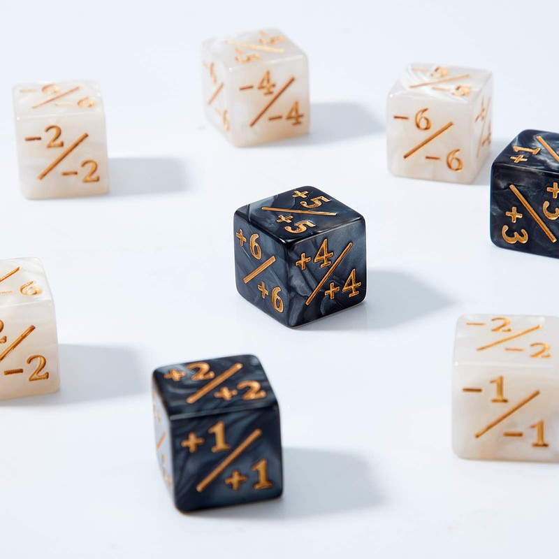 Sumind 24 Pieces MTG Dice Counters Token Dice Glitter D6