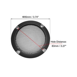 uxcell Speaker Grill Cover 3 Inch 95mm Mesh Decorative Circle Subwoofer Guard Protector Black