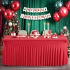 Shillance 2 Packs Red Spandex Table Clothes for 4 Foot