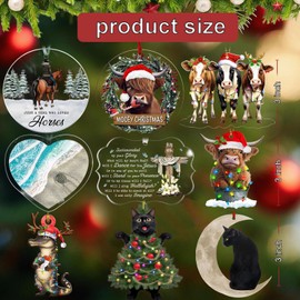 2024-Funny Christmas Animals Ornamen,Christmas Hanging Ornament,Holiday Present Keepsake Perfect for Home Decoration，Christmas Ideal Gifts(Crocodile)