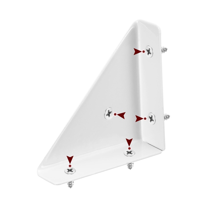 uxcell 12Pcs Angle Corner Brackets, 65x19x65mm Cold Rolled Steel Braces