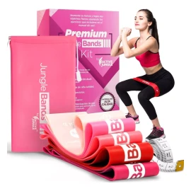 Active Jungle Bandas De Ejercicio Active Jungle Ligas De Resistencia 5pcs Color Kit 5 Bandas Latex Rosas