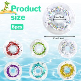 CUVZORA 6 Stück Aufblasbare Getränkehalter Pool, Schwimmende Becherhalter mit Rutschfester Konstruktion, Ideal für Sommer, Beachparty, Pool & Garten, Perfekt für Familien, Kinder & Outdoor-Aktivitäten