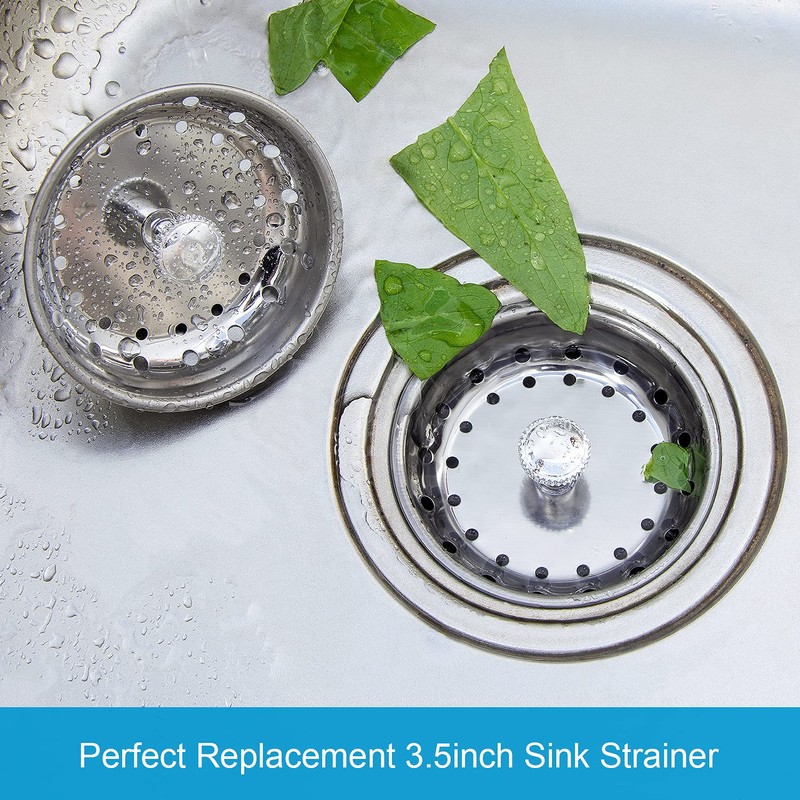 CORNERJOY 2 PCS Kitchen Sink Strainer and Stopper Combo Basket