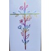 Holographic Vinyl FLORAL CROSS DESIGN~HOLOGRA