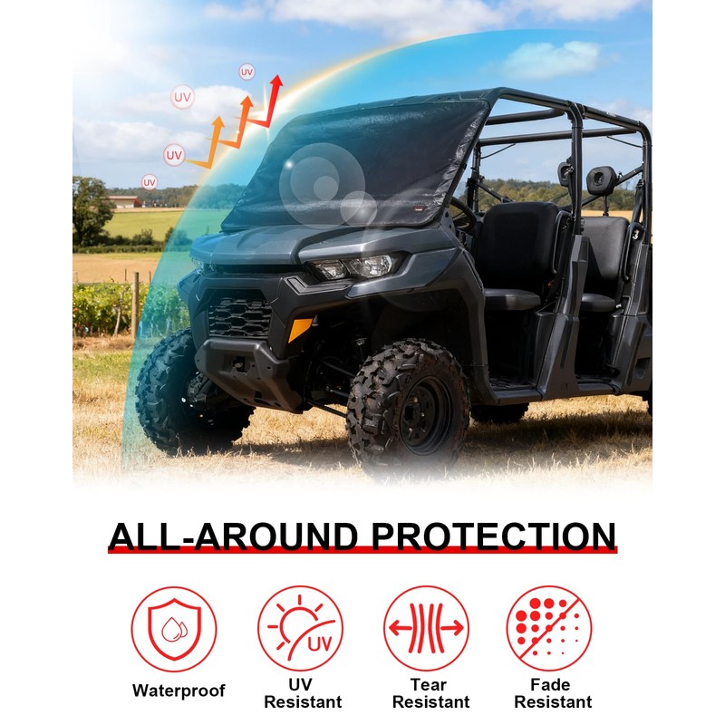 StarknightMT Windshield Cover for Ranger XP 1000 2017-27 Defender 2016-2026