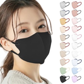 GINZA STYLE Mask, Small, 3D Mask, Non-Woven Fabric, 3D, Made in Japan (Black, 30 Pieces)